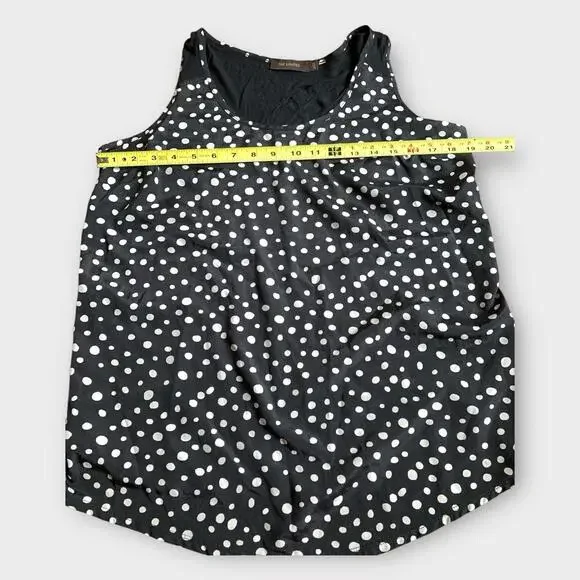 The Limited Polka Dot Sleeveless Top Black White Large Top Sheer Back Everyday - Picture 3 of 9